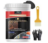 LAWEZX Convertisseur de Rouille et Apprêt 1L, Peinture Anti Rouille 3 en 1 Noir pour Métal - Décapant & Convertisseur de Rouille et Revêtement Antirouille Durable, Traitement Antirouille pour Voitures