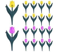 Lawn Edging Clôture en Plastique de Type Fleur Jardin, 20 pièces, for décoration Paysage, Insertion dans Le Sol, Bordure pelouse, Parterre, Bricolage