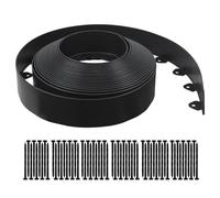 Lawn Edging Kit de Bordure paysagère, 60 Pieds Long, 3 Pouces Haut, sans Creuser for parterres Fleurs, Anneaux d'arbre, Comprend