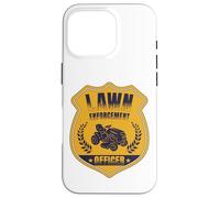Lawn Enforcement Officer Landscaper Gardening Grass Mowing Coque pour iPhone 16 Pro