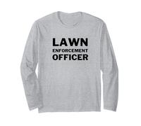 Lawn Enforcement Officer Lawn Mowing Landscaping Funny Manche Longue