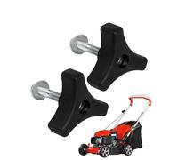 Lawn Mower Handle Screws Pack of 2, Triangle-Handle Nut Screws, Plastic Screws and Nuts, Black, for Lawnmower Push Bar
