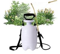 Lawn Sprayer, Garden Mister, 6.69x6.69x15.75 inches Plant Watering Canister, Adjustable Nozzle Control, Shoulder Strap Portability, for Outdoor Yard, Fertilizer Spray, Patio Care Tasks