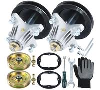 LAWNEAGLE Lot de 2 kits de montage de broche graissée 918-04822B avec anneau de renfort de poulie de renvoi 756-04129B remplace MTD 918-04822B MTD 918-04822A pour planches Craftsman LT2000