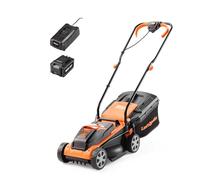 LawnMaster CLM2432K Tondeuse à Gazon Faucille sans Fil 24 V 32 cm Largeur de Coupe, 150 m², Hauteur de Coupe 25-65 mm, avec Batterie 4,0 Ah + Chargeur