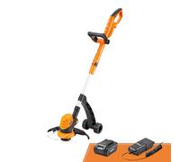 LawnMaster Coupe-Bordure sans Fil 24V, Coupe 25cm, Silencieux & léger | Fonction 2-en-1 avec dresse-bordures, tête pivotante, manche télescopique, batterie 2Ah avec chargeur, poignée ergonomique