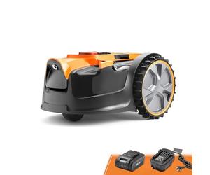 Lawnmaster OcuMow®16 Robot Tondeuse sans Fil pour Tondeuse à Gazon autopropulsée jusqu'à 80 ㎡ avec Batterie 2Ah Modèle Compact pour débutant sans câble de délimitation