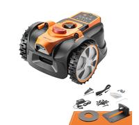 Lawnmaster OcuMow®16 Robot Tondeuse sans Fil pour Tondeuse à Gazon jusqu'à 300 ㎡, Évitement Intelligent d‘Obstacles, Navigation Optique, Station de Charge Automatique, Zone Interdite AMB16P2
