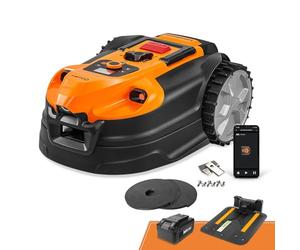 LawnMaster OcuMow®18 Robot tondeuse sans câble périphérique jusqu’à 800 m², navigation visuelle, évitement automatique des obstacles, charge automatique, zones interdites virtuelles WiFi Bluetooth APP