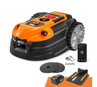LawnMaster OcuMow®18 Tondeuse Robotique sans Fil de Limite 800㎡, 4 Ah Batterie, Navig. Optique, Évitement d'obstacles, Station de Charge Auto, Zone Interdite, WiFi & Bluetooth Contrôlable par App