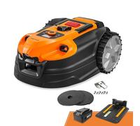 LawnMaster OcuMow®18 Tondeuse Robotique sans Fil de Limite 800㎡, 4 Ah Batterie, Navig. Optique, Évitement d'obstacles, Station de Charge Auto, Zone Interdite, WiFi & Bluetooth Contrôlable par App