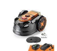 LawnMaster OcuMow DM16-250 Advance robot tondeuse sans fil pour jardins jusqu’à 250 m² - navigation visuelle, sans câble périphérique, Drop & Mow, 3 modes de tonte, hauteur de coupe réglable, 6 h d’au