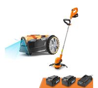 Lawnmaster OcuMow™ Tondeuses Robot sans câble périmétrique, Cuts 200 to 300 m² of Lawn with 2 Battery Full Charge, Evitement d’Obstacles, Faible Bruit