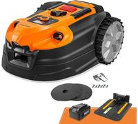 Lawnmaster Robot tondeuse sans fil avec batterie 2 Ah et système de navigation optique