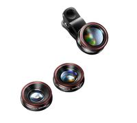 Lawnoval 0,62 x grand angle, 235 x fisheye et 25 x macro kit d'objectif de téléphone portable pour iPhone, pour Huawei - Alliage d'aluminium, pour compact 8-5-2 cm
