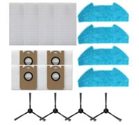 Lawnoval 1 ensemble de filtres pour balai serpillère avec brosse latérale - Piège les particules de poussière pour robot sans fil Redkey R10 - Accessoires pour aspirateur - Filtre pré-moteur lavable