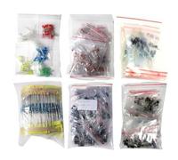 Lawnoval 1390pcs Composants Electroniques Assortiment Kit avec Diodes LED, Résistances, Condensateurs Céramique et Électrolytique, Diodes, Transistors pour Projets Electroniques