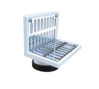 Lawnoval 304 pour bonde d'angle murale en forme de L en acier inoxydable pour salle de bain, balcon, système de drainage latéral, compatible avec tuyaux de 50 mm et 75 mm