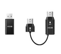 Lawnoval Adaptateur sans fil pour interface USB DIN 5 broches, faible latence 3 ms, connecteur pour clavier, piano, synthétiseur, tambour, compatible avec/appareils