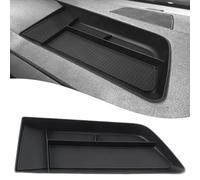 Lawnoval Boîte de rangement pour écran de contrôle central compatible avec Volkswagen Taos 2022-2024, organiseur de tableau de bord intérieur de voiture en PVC ABS noir
