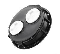 Lawnoval Bouchon de réservoir d'eau IBC en plastique 163 mm avec deux trous d'aération pour conteneurs de 1000 L - Noir