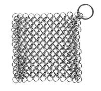 Lawnoval Brosse à courrier en acier inoxydable pour ustensiles de cuisine, anti-rayures, compatible avec plaques de cuisson, casseroles et poêles, 10 x 10 cm