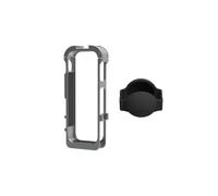 Lawnoval Cadre en aluminium pour appareil photo Insta360 X5, étui de protection en métal léger avec couvercle d'objectif en silicone, gris