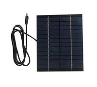 Lawnoval Caméras de sécurité à panneau de charge solaire 2 W avec type de sortie, alimentation solaire polycristalline 12 V, câble de 1 m, pour un design compact et portable