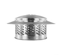 Lawnoval Capuchon rond de tuyau de poêle en acier inoxydable 304, couvercle de cheminée pour grille d'aération de toit, tuyaux, tuyau de cheminée (160 mm)