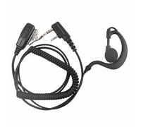 Lawnoval Casque pour talkie-walkie avec microphone et connecteur 2 broches compatible avec Baofeng BF-888S UV-82 Noir Accessoire de communication extérieur léger