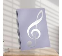 Lawnoval Classeur de partitions en ABS souple avec feuilles transparentes résistantes à l'eau, facile à tourner, prise en main sûre, noir