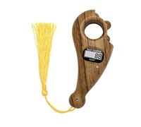 Lawnoval Compteur de perles de prière numérique portable avec affichage à 5 chiffres pour la méditation, la relaxation et les exercices de doigt, en bois, 10,5 x 5 cm