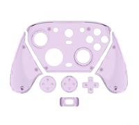 Lawnoval Coque de protection rigide en polycarbonate transparent pour GameSir G7 pour Pro, étanche et anti-poussière avec design facile, gris clair (violet transparent)