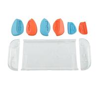 Lawnoval Coque rigide ergonomique avec poignées remplaçables Switch2, matériau PC transparent, confortable pour toutes les tailles de mains