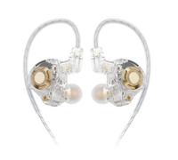 Lawnoval Écouteurs de jeu avec interrupteur de réglage à trois vitesses, suppression du bruit, câble amovible de 0,75 mm, 11 mm pour pilote dynamique et design en résine colorée, prise jack 3,5 mm