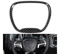 Lawnoval Enjoliveur de volant pour Dodge Challenger, Charger, Durango 2015-2022, ABS fibre de carbone noir