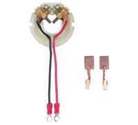 Lawnoval Ensemble de porte-balais de charbon avec balais, construction en plastique et carbone, compatible avec Makita DF458D, DHP458, DHP448, DDF458, blanc