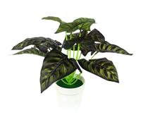 Lawnoval Epipremnum Aureum Plante Artificielle en Pot - Feuillage Réaliste Soie pour Bureau, Salon ou Balcon Décor 25*32*9.3cm