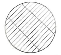Lawnoval Filet de barbecue rond en acier inoxydable 40 cm, plateau en maille robuste pour camping, pique-nique, fête de jardin, argent (40 cm)