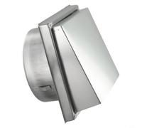 Lawnoval Grille d'aération murale extérieure carrée en acier inoxydable 304 150 mm pour installation au plafond ou au mur