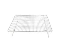 Lawnoval Grille de refroidissement empilable à 3 niveaux en acier inoxydable pour gâteaux, cookies et grillades, 415 x 30 x 89 cm, argent à une seule couche