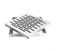 Lawnoval Grille de vidange carrée en acier inoxydable 304 antidérapant de 150 x 150 mm à 300 x 300 mm, grille d'égout robuste pour usage municipal, commercial et résidentiel (200 x 200 x 20 mm)