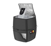 Lawnoval Housse isolante pour pompe de chauffage spa pour jacuzzi extérieur, tissu Oxford imperméable résistant aux UV avec accès par le haut, sangles sécurisées, compatible avec la plupart des