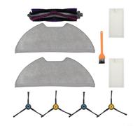 Lawnoval Kit de pièces d'aspirateur pour robot Eureka E10s, brosse principale, brosses latérales, filtres, serpillères, outils de nettoyage, ensemble d'accessoires pour M9 pour Obode A8