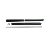Lawnoval Kit de tringle à rideaux décorative réglable avec cantonnière en métal - Porte en maille pour ouverture de cheminée - 76,2 à 122 cm - Noir