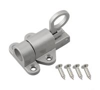 Lawnoval Loquet de porte à fermeture automatique en alliage d'aluminium à ressort avec vis pour fenêtre à battant, sécurité domestique, 58 x 44 mm (gris)
