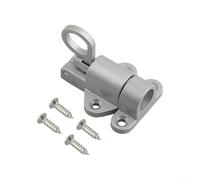 Lawnoval Loquet de porte à fermeture automatique en alliage d'aluminium avec vis pour fenêtre à battant 58 x 44 mm (noir)