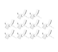 Lawnoval Lot de 10 supports transparents en acrylique pour géodes, minéraux, fossiles, roches et petits objets de collection, support à trois griffes, tailles assorties