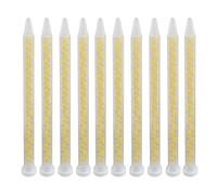 Lawnoval Lot de 10 tubes de mélange pour colle AB, buse spirale à 18 sections avec connexion à baïonnette, série 10-18, compatible avec adhésifs en silicone époxy polyuréthane
