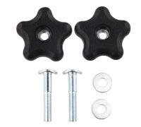 Lawnoval Lot de 2 boutons de poignée pour tondeuse à gazon TORO avec boulons et rondelles 117-5976 92-2260 107-3844 compatible avec Timefor Master Recycler Power Curve